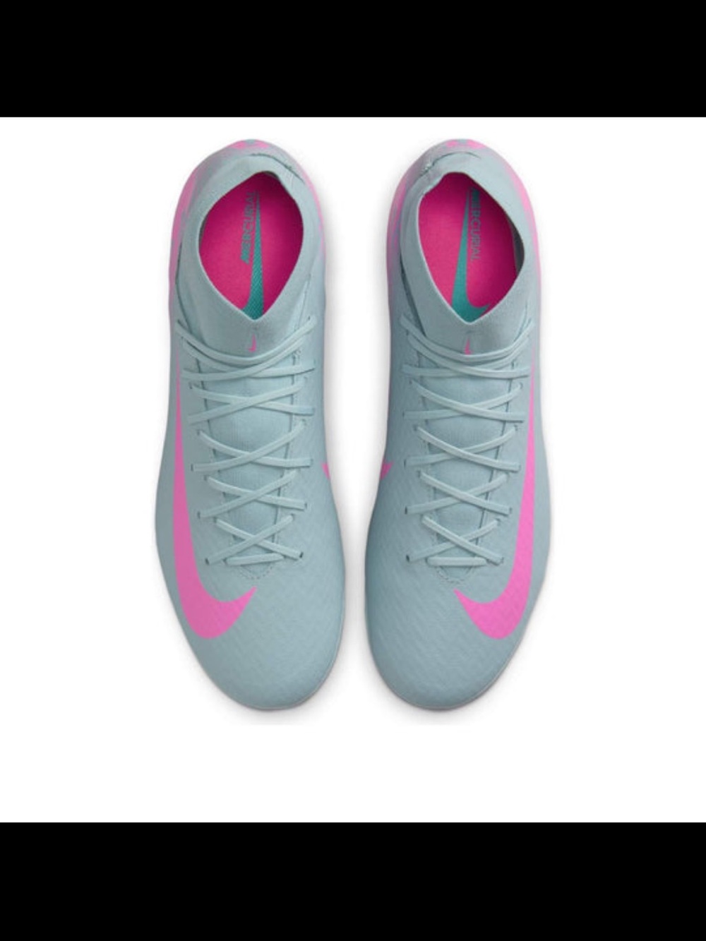 NIKE Zoom Mercurial Superfly 10 Academy AG Soccer Cleats Blue Pink - Picture 2 of 15